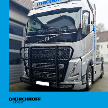 Volvo-LKW mit Doppelpedalerie